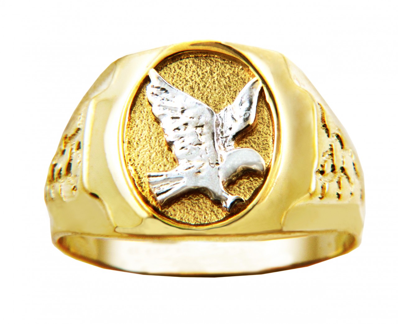 White Eagle Two-Tone Gold Ring, view 2