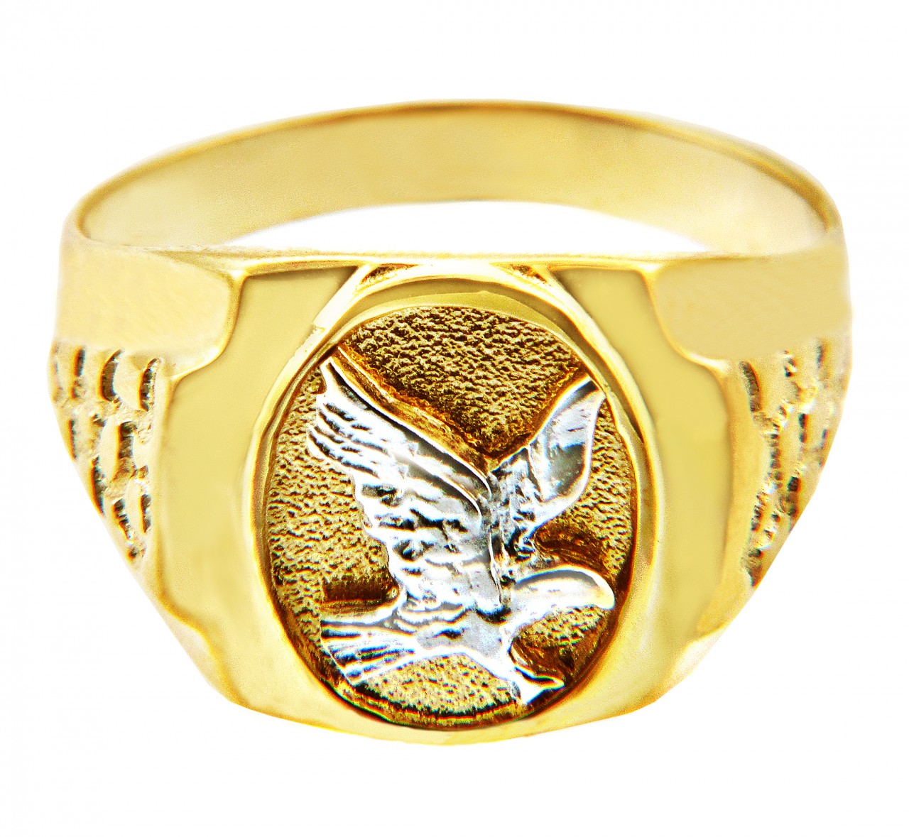 White Eagle Two-Tone Gold Ring, view 3