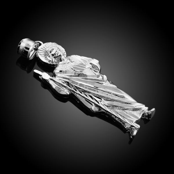 White Gold St. Jude Pendant, view 2