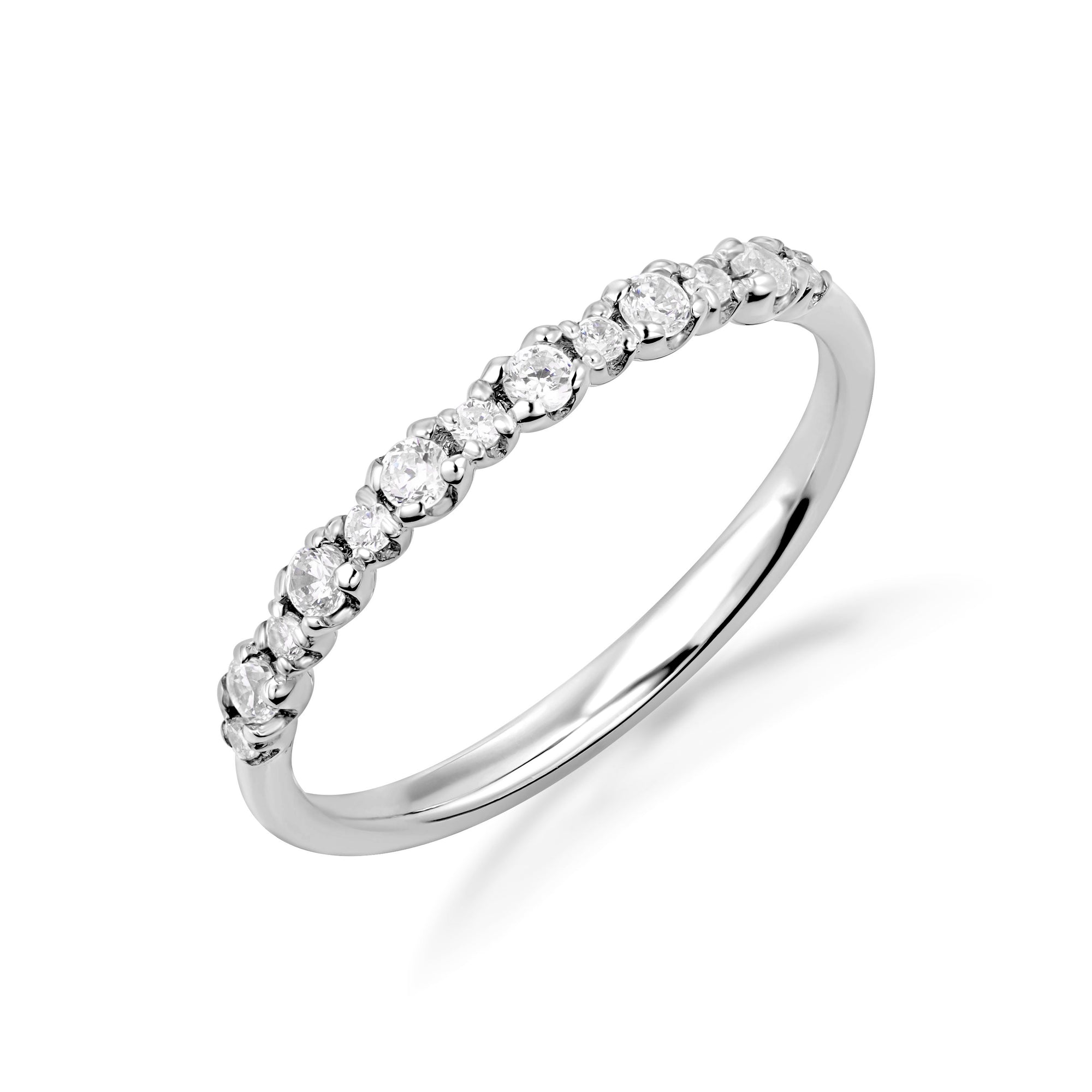 Women’s Gold Diamond Band Ring, view 6