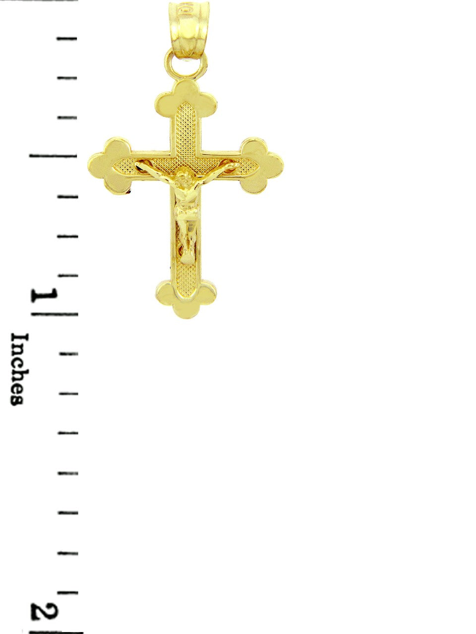 Yellow Gold Blessed Trinity Crucifix, view 2