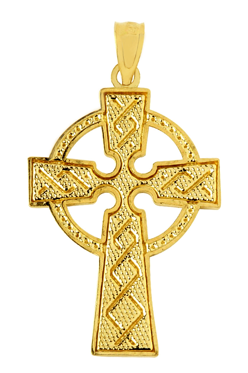 Yellow Gold Celtic Cross Pendant