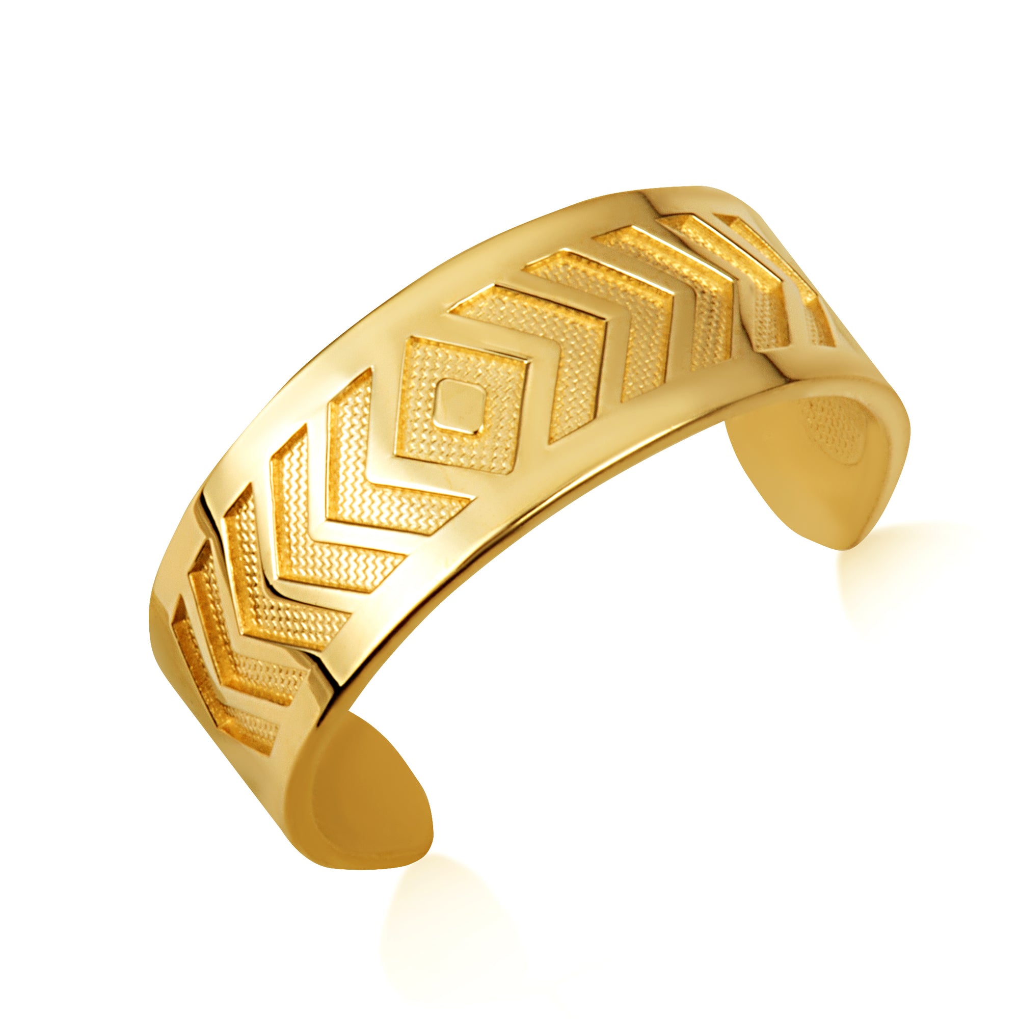 Yellow Gold Chevron Toe Ring