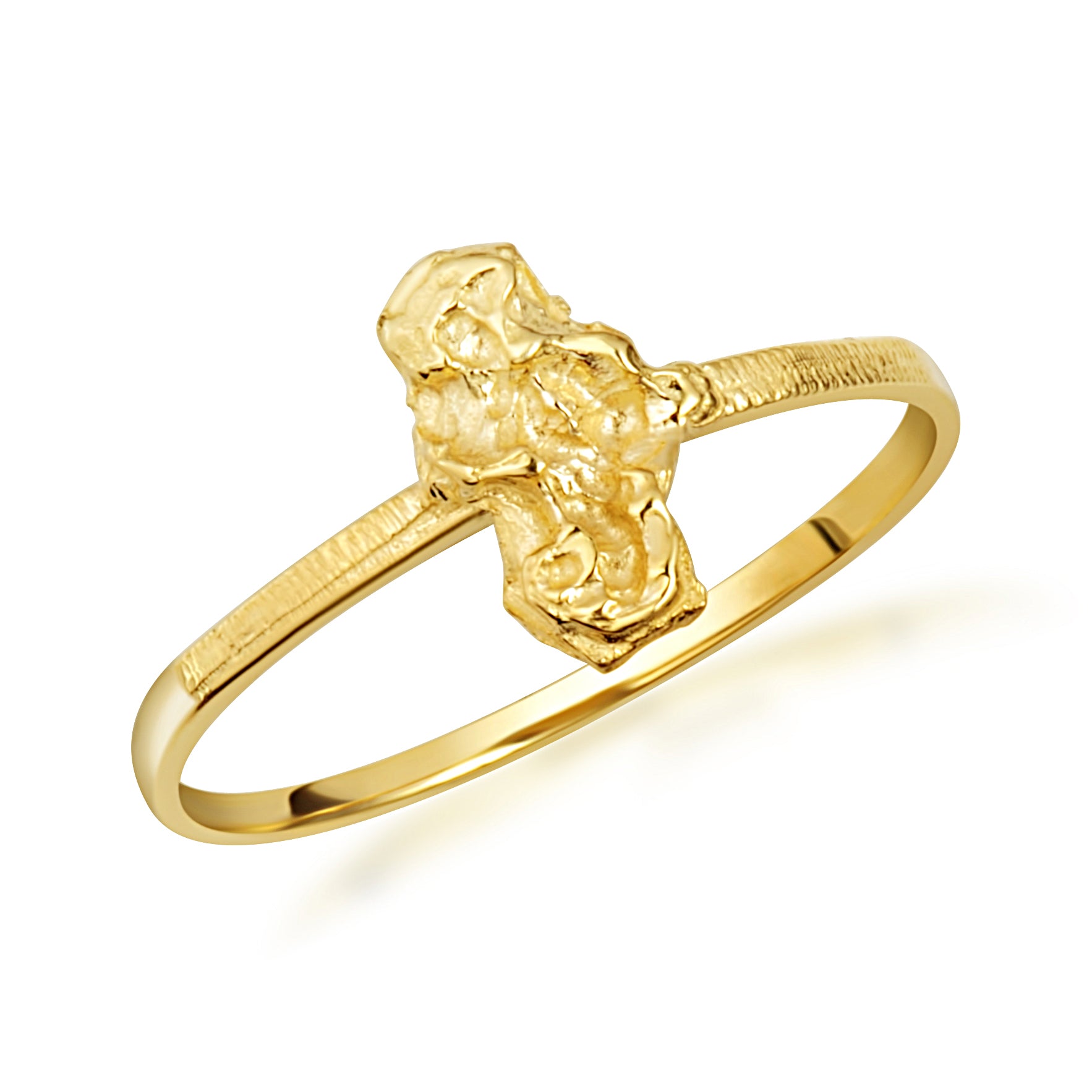 Yellow Gold Chunky Nugget Ring