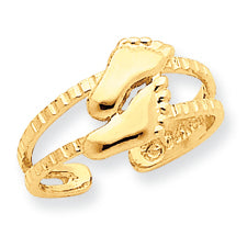 Yellow Gold Feet Toe Ring