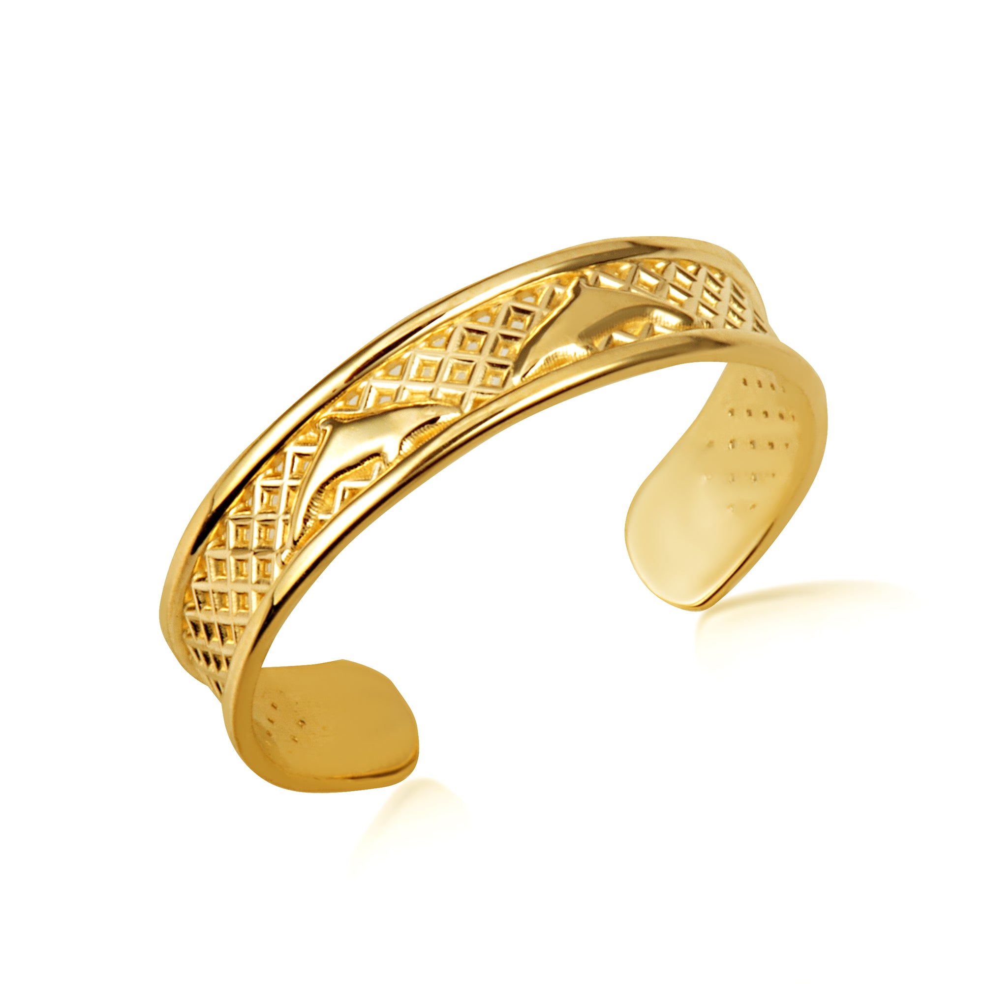 Yellow Gold Marine Dolphin Toe Ring