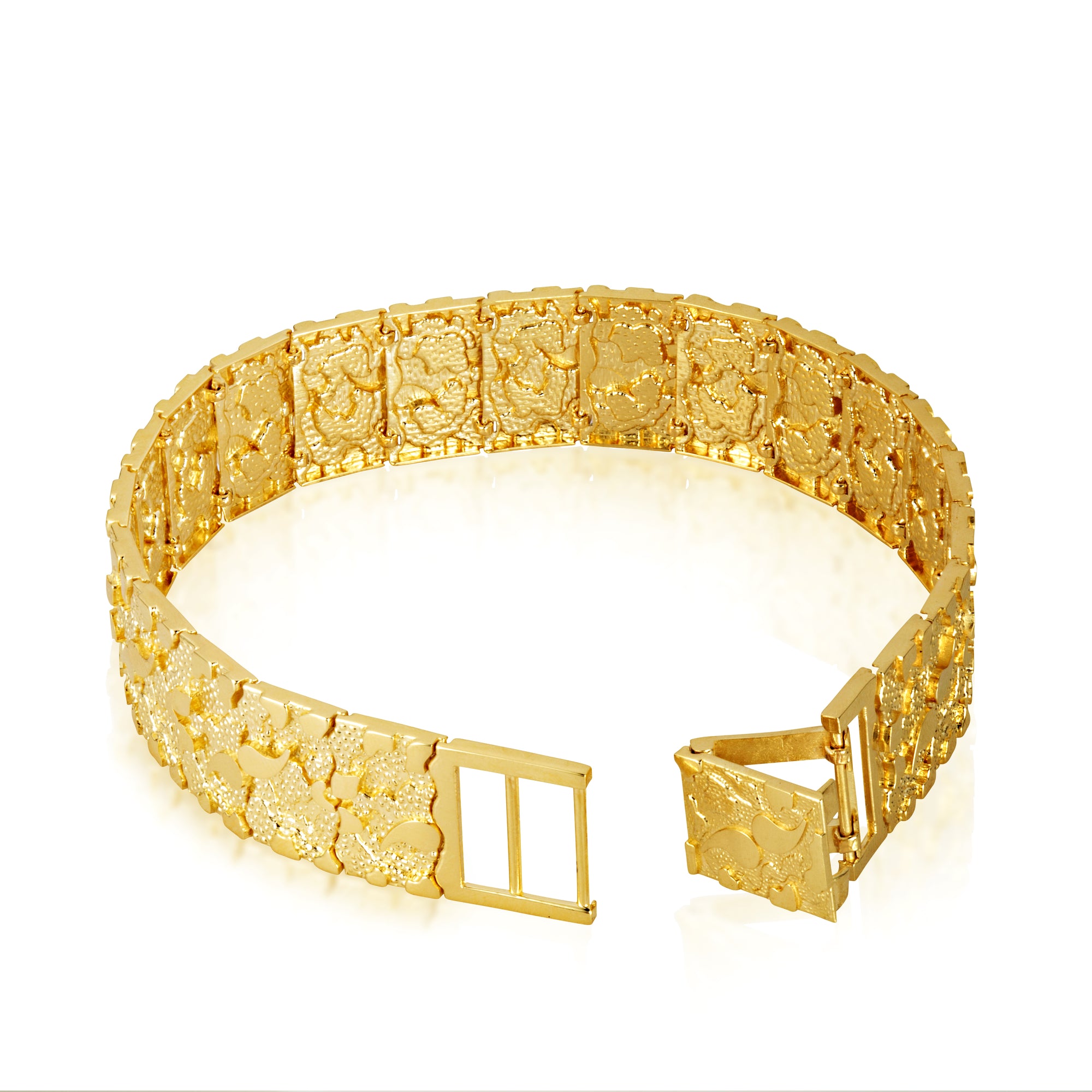 Yellow Gold Nugget Bracelet, view 6