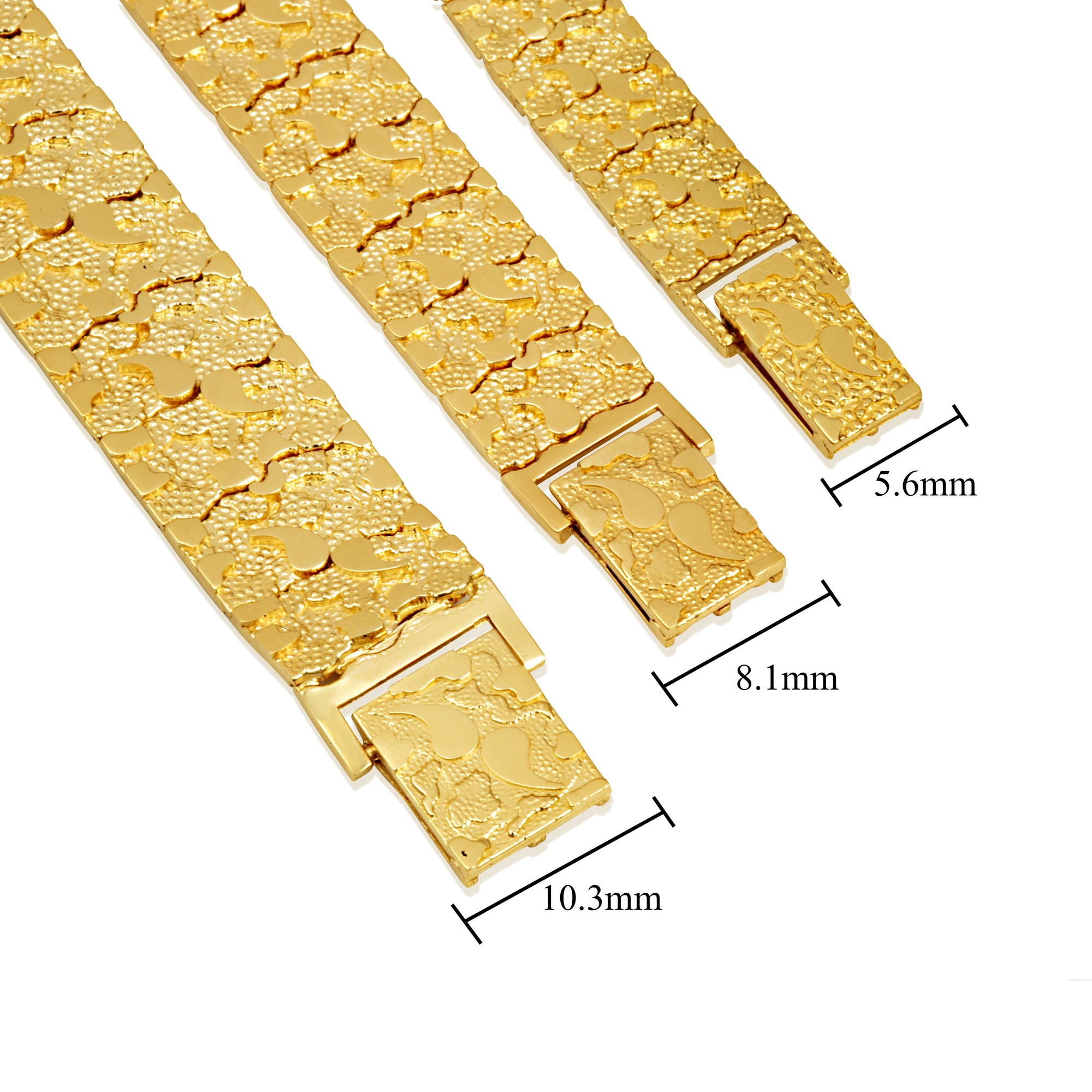 Yellow Gold Nugget Bracelet, view 8