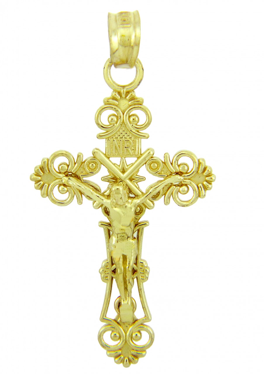 Yellow Gold Radiance Crucifix
