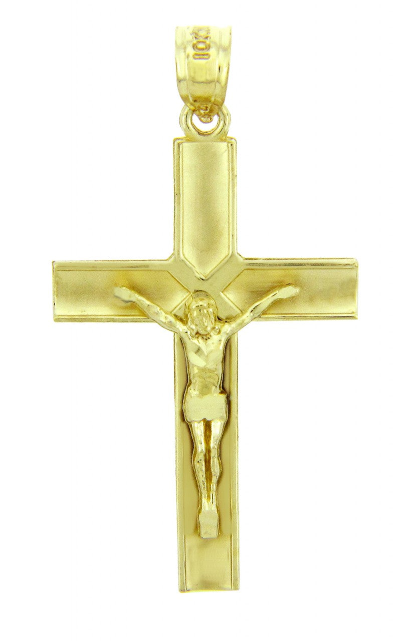 Yellow Gold Redeemer Crucifix