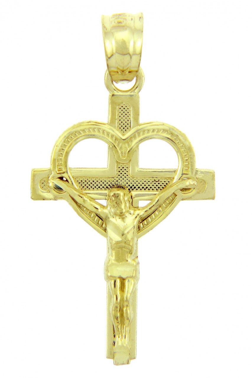 Yellow Gold Word Crucifix