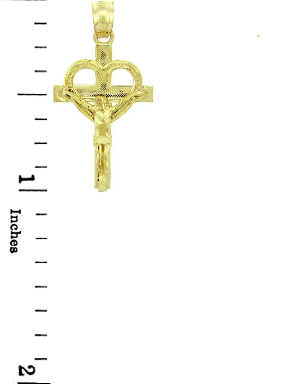 Yellow Gold Word Crucifix, view 2