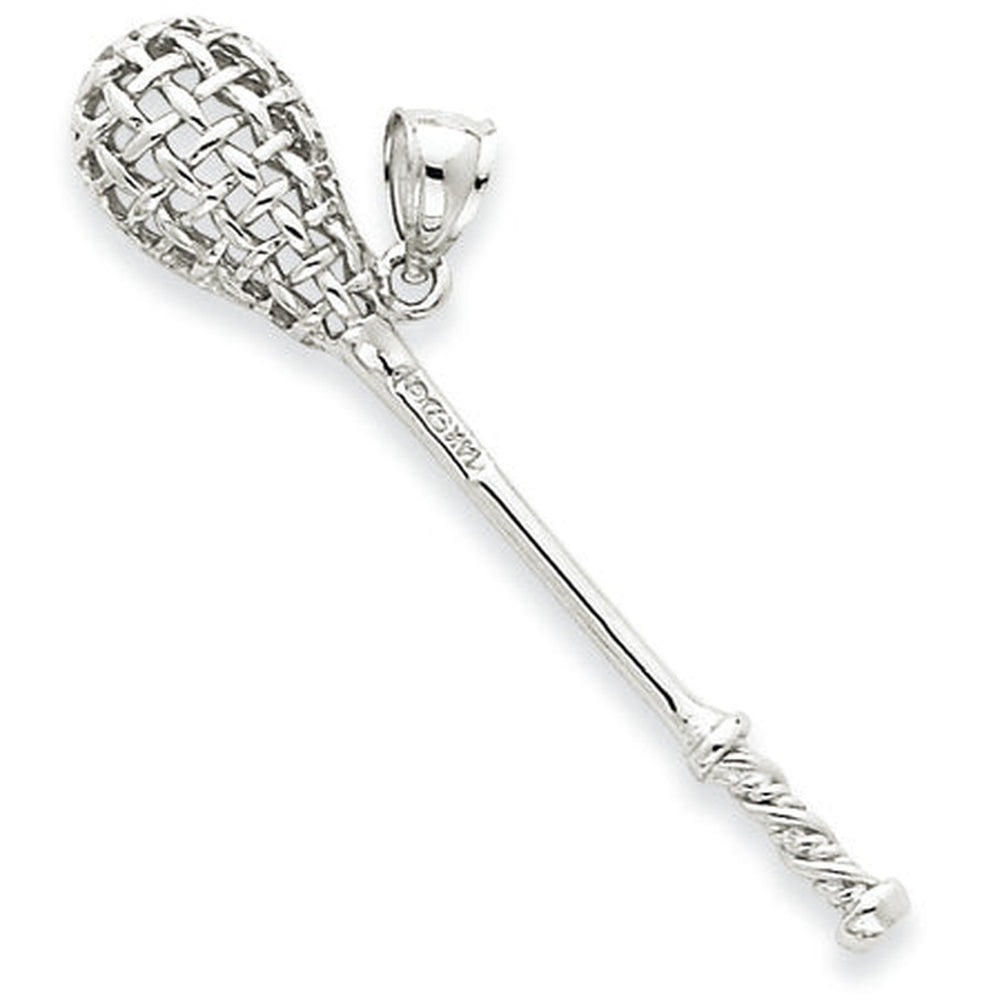 Sterling Silver Lacrosse Stick Charm Necklace — Google Merchant 1200px primary