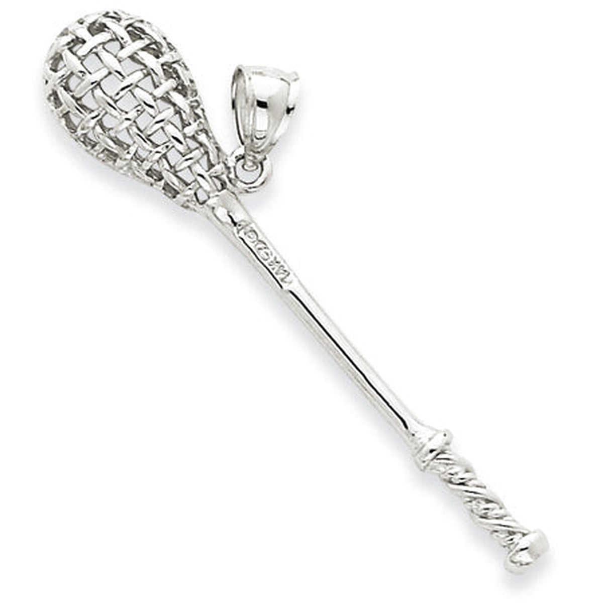 Sterling Silver Lacrosse Stick Charm Necklace — Google Merchant 1200px primary